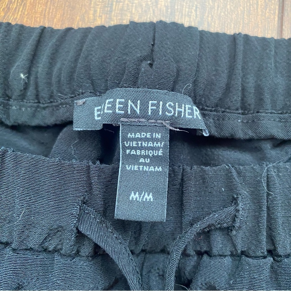 Eileen Fisher Organic Cotton Tencel Blend Loosefit Jogger Pants Drawstring M - Picture 3 of 9